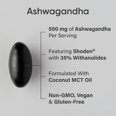 Close-up of Sports Research Ashwagandha softgels capsules and texture