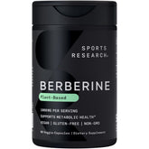 Sports Research Berberina: botella visible para apoyo metabólico diario.