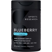 Sports Research Blueberry Capsules bottle on display for easy daily fruit support.