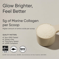 Ingredients panel of Sports Research Collagen Beauty Complex showing marine collagen peptides and vitamin C