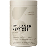 Sports Research Collagen Peptides tub front for daily protein and easy mixing.