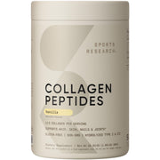 Sports Research Collagen Peptides tub with vanilla flavor for skin and joints.