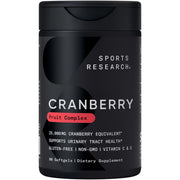 Sports Research Cranberry Fruit Complex softgel bottle may support urinary health.