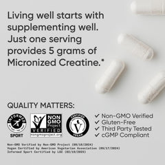 Sports Research Creatine Monohydrate capsules pouring into water for easy consumption