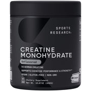 Sports Research Creatine Monohydrate powder with scoop aids consistent dosing during workouts.
