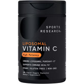 Sports Research liposomal vitamin C bottle ready for daily antioxidant support.