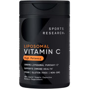 Sports Research liposomal vitamin C bottle ready for daily antioxidant support.