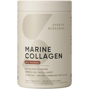 Sports Research Marine Collagen Peptides bottle with dark chocolate flavor for daily use