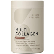 Sports Research Multi Collagen Chocolate tub shown for daily beauty and joint wellness