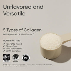 Sports Research Multi Collagen scoop shows 10 g serving for easy daily intake.