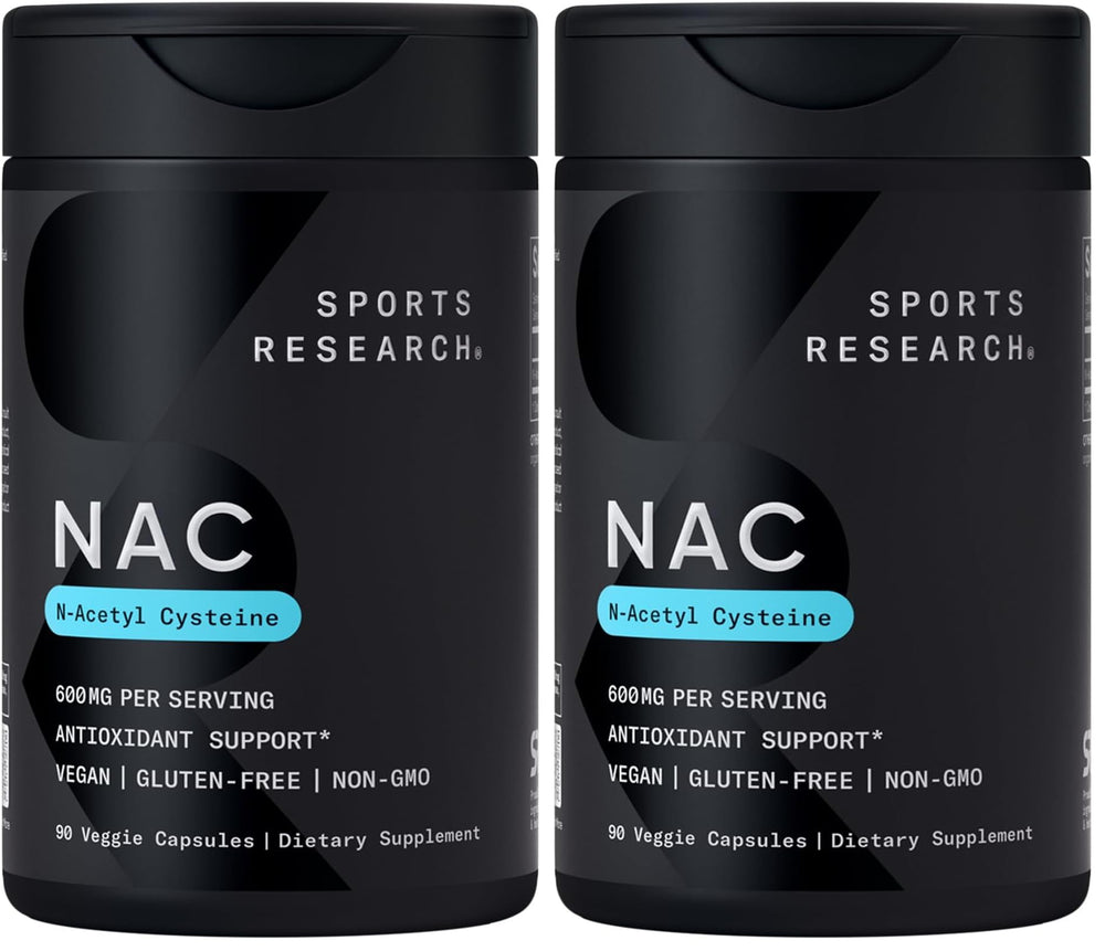 Sports Research NAC 600mg bottle with lemon aroma supports daily antioxidant activity