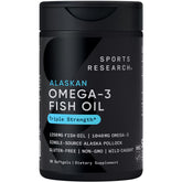 Sports Research Omega-3 1250 softgel bottle shows sustainable MSC certification for responsible sourcing
