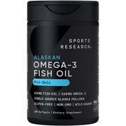 Sports Research Omega-3 Mini Gels bottle front for daily use and convenience
