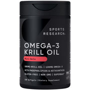 Sports Research Omega-3 Krill Oil mini gels bottle for daily omega-3 intake