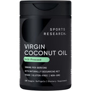 Sports Research Coconut Oil Capsules bottle—convenient daily MCT source