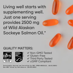 MSC certification seal on Sports Research Salmon Oil packaging indicating sustainability