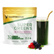 SPR BODY Transformation Super Greens bottle pour supporting daily energy and immune nourishment