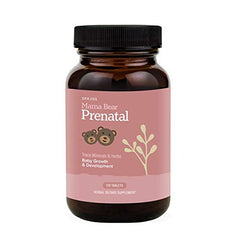 Sprigs Mama Bear Prenatal label highlighting plant-based ingredients and no fillers.
