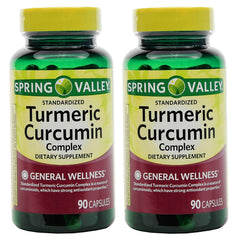 Spring Valley Stndr Turmeric Curcumin bottle with label, suggesting daily wellness support.