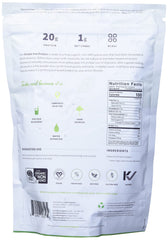 Sprout Living vegan non-dairy protein powder jar on kitchen counter