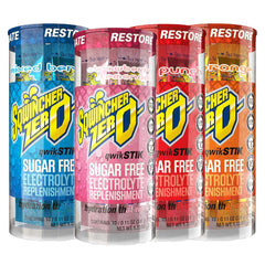 Sqwincher Zero Qwik Stik packaging close-up showing zero sugar formula.