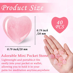 Srmayyi mini pocket rose quartz heart stone for on-the-go calm.
