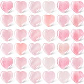 Srmayyi rose quartz heart crystal, 40 pieces for meditation and gifting.