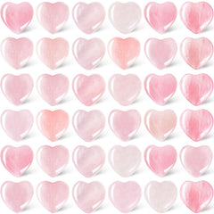 Srmayyi rose quartz heart crystal, 40 pieces for meditation and gifting.