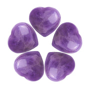 SSAKUGGI Amethyst heart stone with natural color variation for meditation