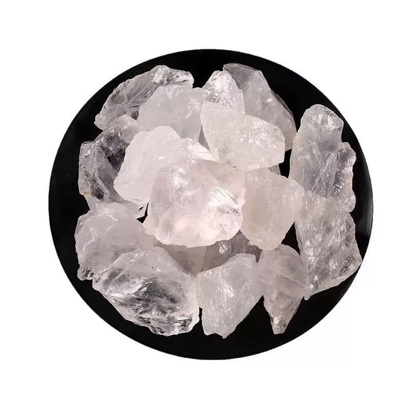 SSAKUGGI clear quartz rough crystal, 1-inch pieces for meditation and decorative display
