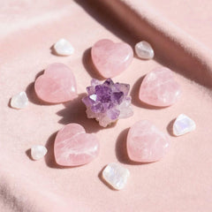 SSAKUGGI rose quartz heart packaging suitable for gifting