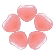 SSAKUGGI rose quartz heart stone close-up showing natural luster for decor