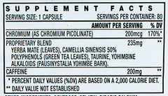 Detailed label close-up with key benefits and serving size for reference.