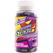 STACKER 2 Stacker 3 bottle front view highlights the fat burner for daily energy.