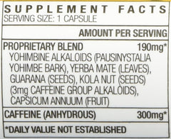 Yellow Hornet Yerba Mate blend label highlighting natural energy support.