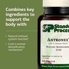 Standard Process Antronex packaging box communicates non-grain, dietary-friendly supplement details.
