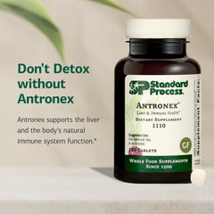 Standard Process Antronex tablets close-up suggesting daily liver health support.