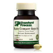 Standard Process Black Currant Seed Oil bottle shown for everyday tissue wellness.