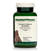 Standard Process Canine Cardiac Support bottle front shows heart-healthy ingredients.