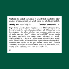 Standard Process Canine Cardiac Support small scoop enables precise dosing.