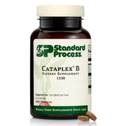 Standard Process Cataplex B bottle shown for daily energy support.