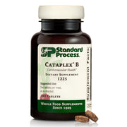 Standard Process Cataplex B tablets on white background for energy support