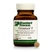 Standard Process Cataplex F bottle front displaying packaging for thyroid support.