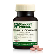 Standard Process Congaplex chewable raspberry tablet supports immune response.