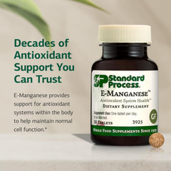 Standard Process E-Manganese bottle pour showing easy daily intake.