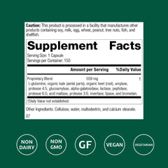Standard Process Enzycore label close-up highlights enzyme blend.