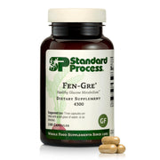 Standard Process Fen-Gre bottle front showing product name and cap with potential respiratory support
