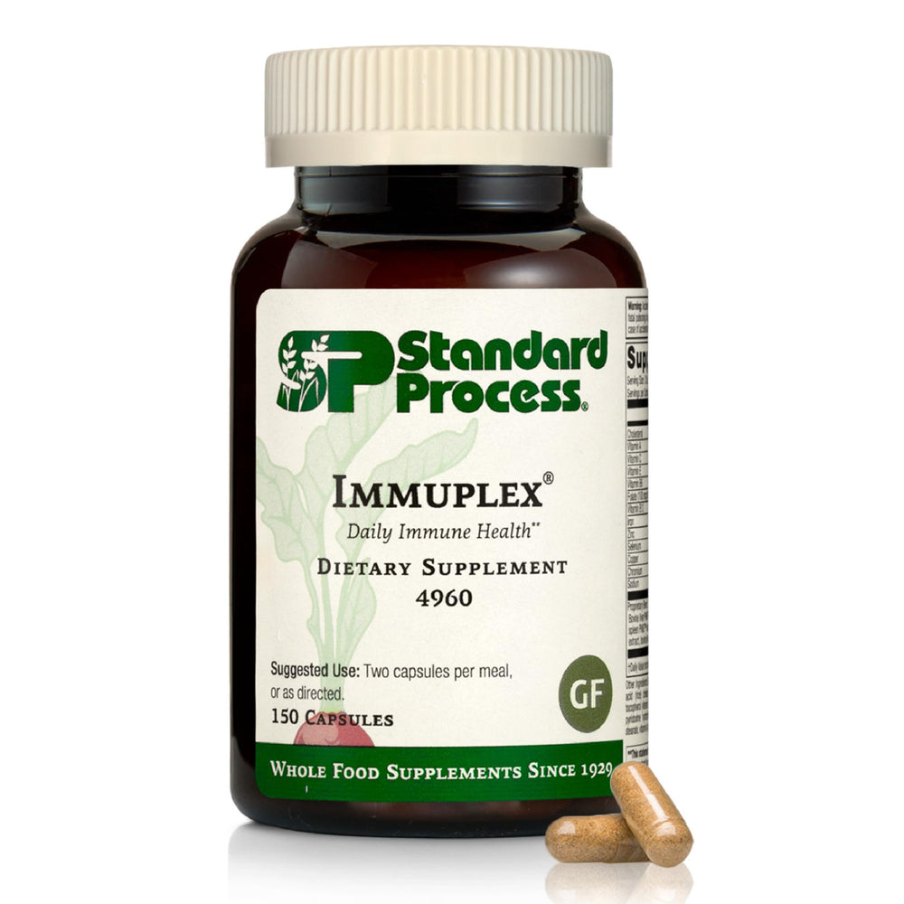 Standard Process Immuplex bottle front view highlighting daily immune support