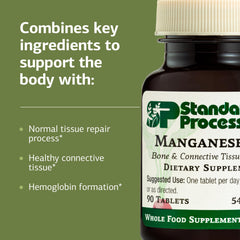 Standard Process Manganese B12 tablets in container highlights organized packaging.