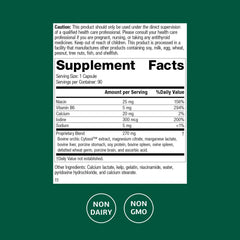 Standard Process Min-Chex bottle label highlights non-dairy formula and stress support benefits.